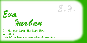 eva hurban business card